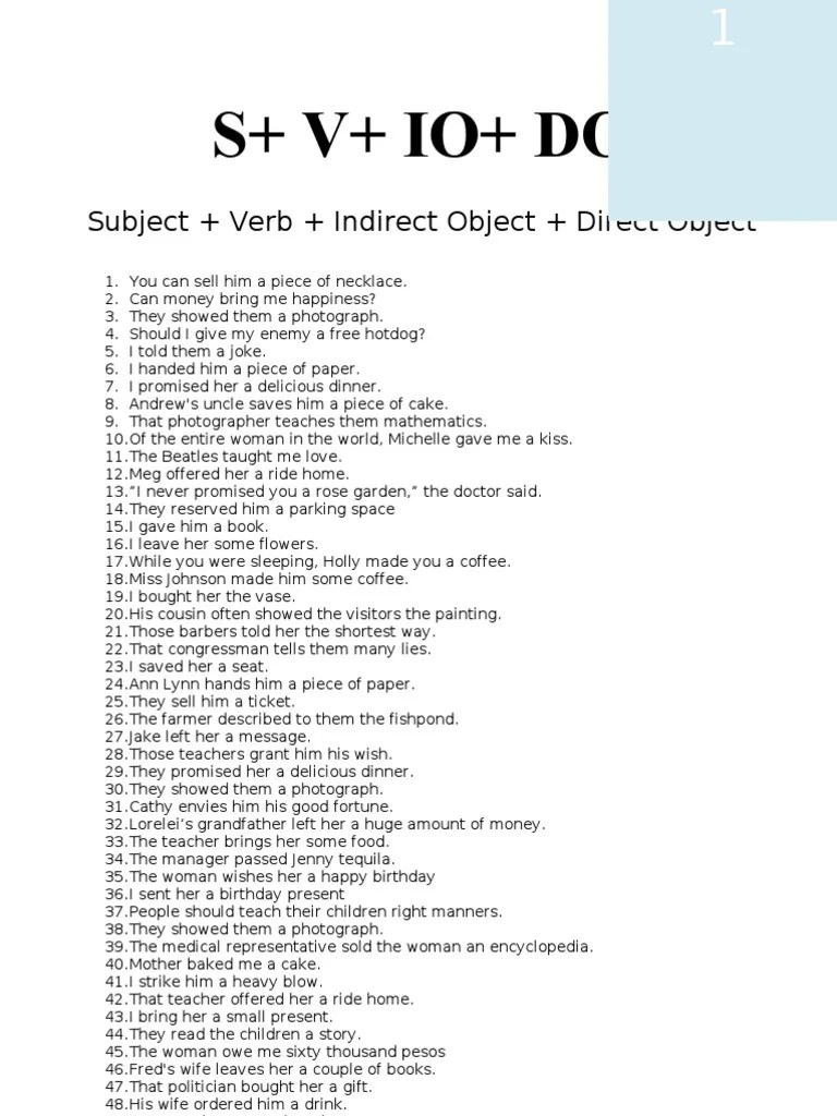 5 basic sentence patterns
