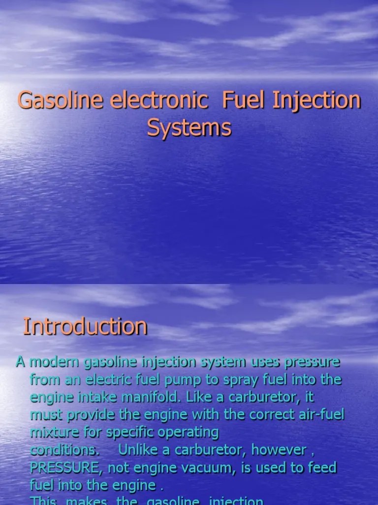 6 Gasoline Electronic Fuel Injection Systems PDF Fuel Injection
