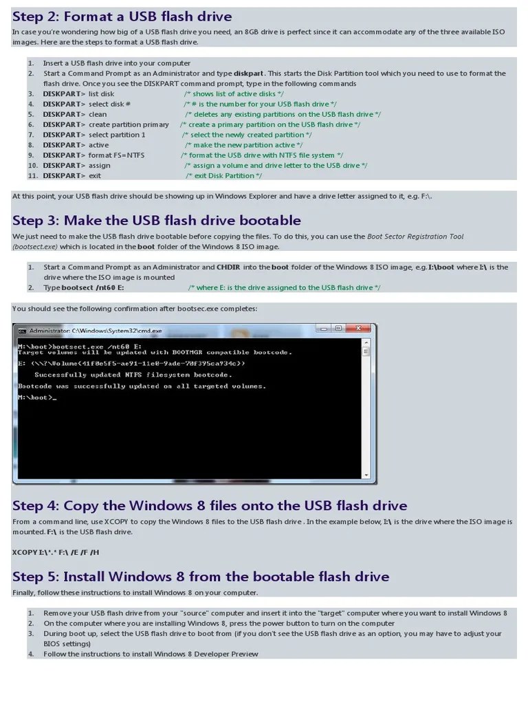Bootable USB DOS PDF Booting Usb Flash Drive
