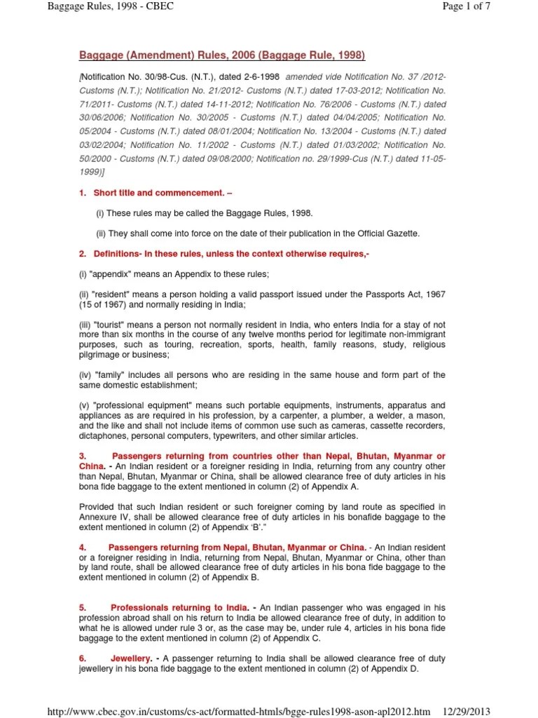 India Baggage Rules Keweenaw Bay Indian Community