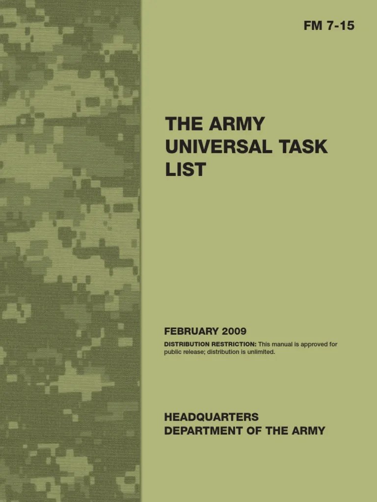 Fm715[1] the Army Universal Task List United States Army Bomb Disposal