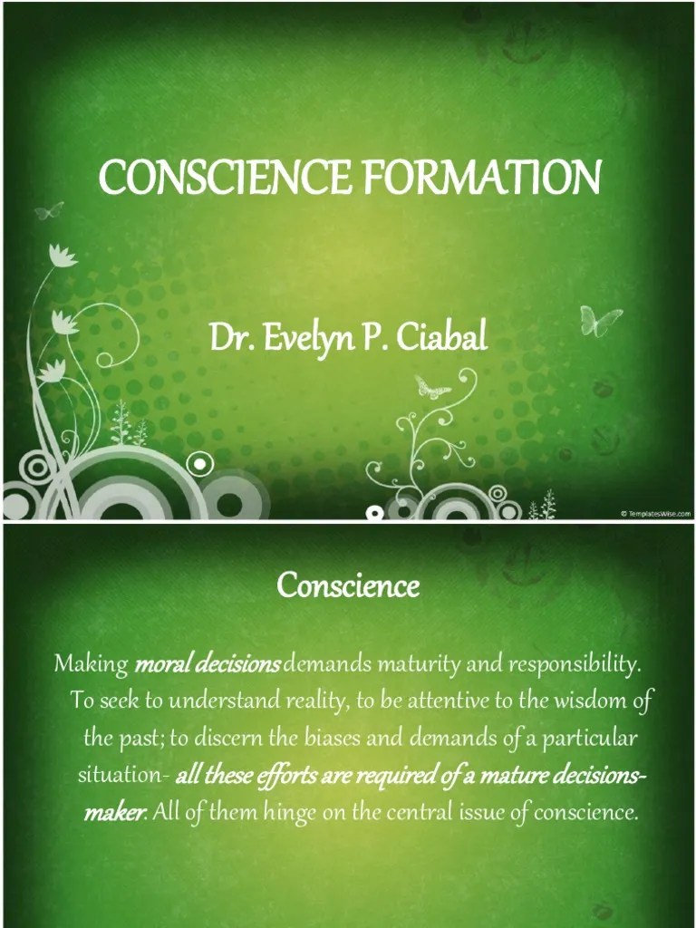 Conscience Formation PDF Conscience Good And Evil