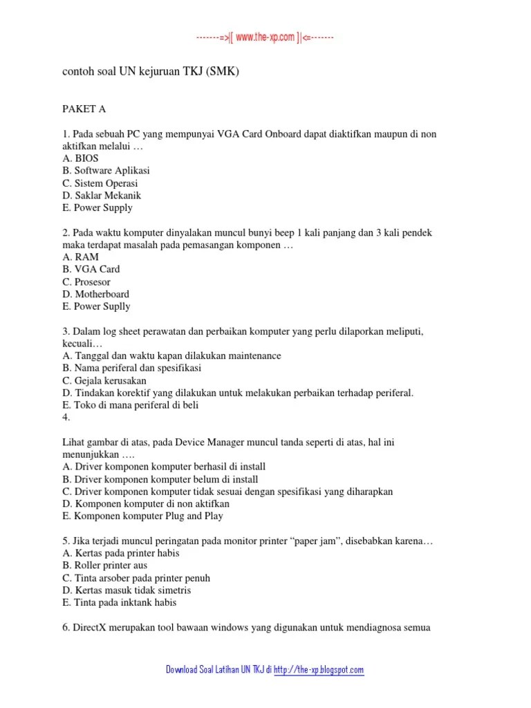 Latihan Soal Tes Masuk Smk - Lektur