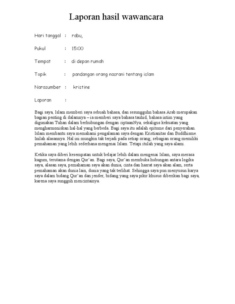 Contoh Makalah Wawancara Pengusaha - Revisi Id