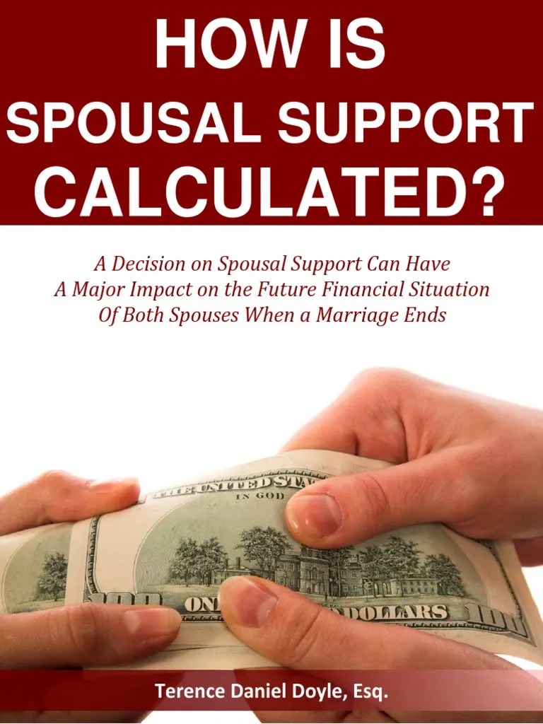 How Is Spousal Support Calculated? Alimony Marriage