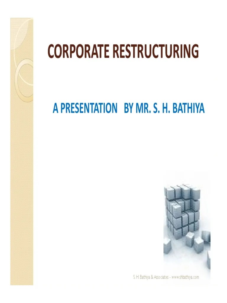 Corporate Restructuring Limited Liability Partnership Mergers And