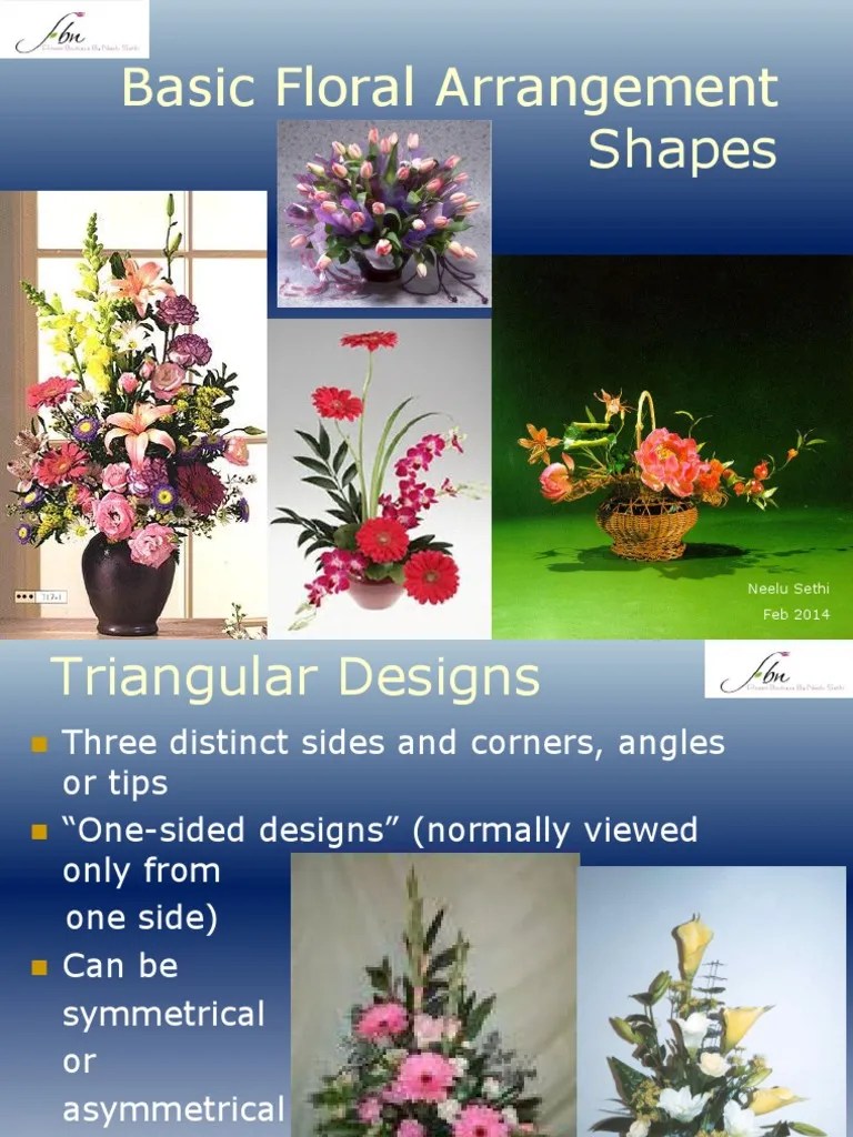 Basic Floral Arrangement Shapes