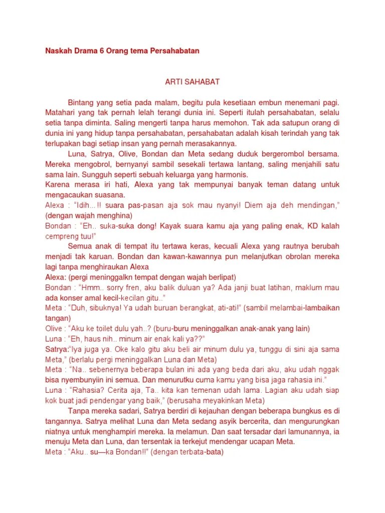 Teks Drama Cerita Rakyat Untuk 6 Orang Terkait Teks