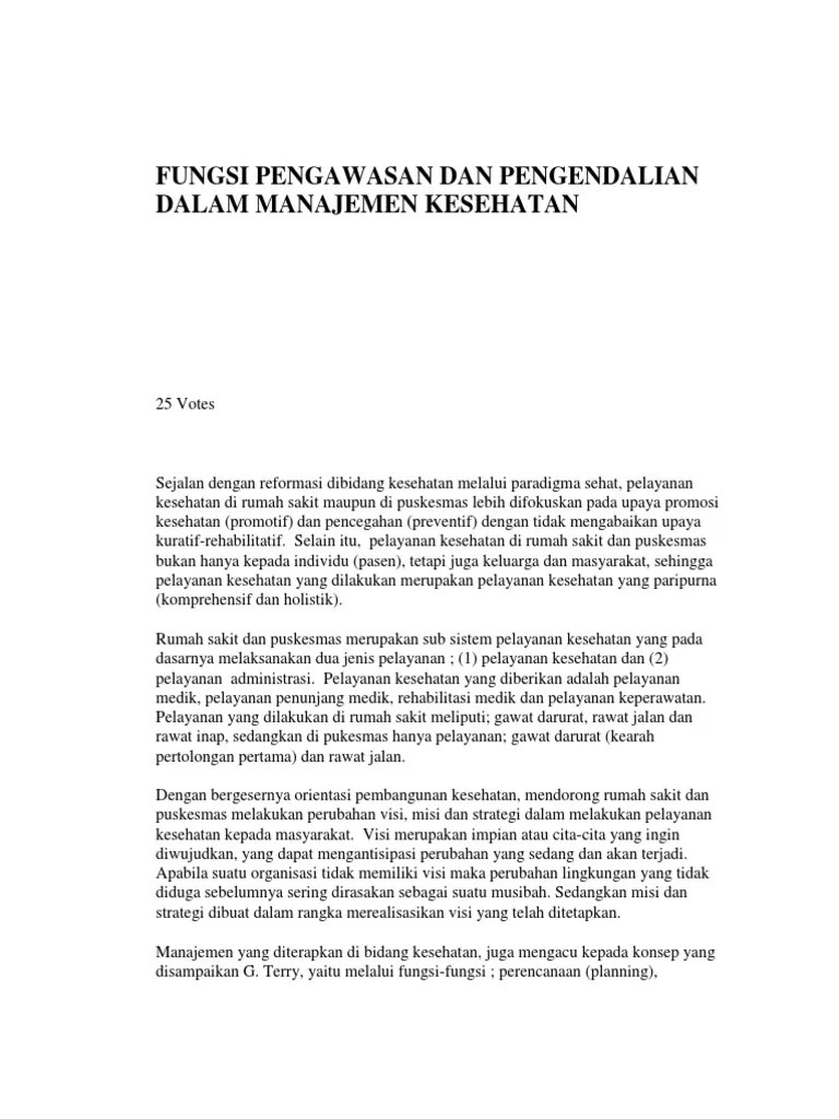Fungsi Pengawasan Dan Pengendalian Dalam Manajemen | PDF