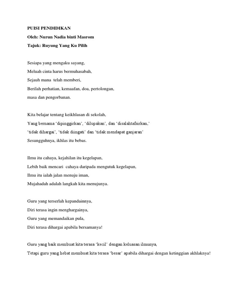 Puisi Pendidikan | PDF