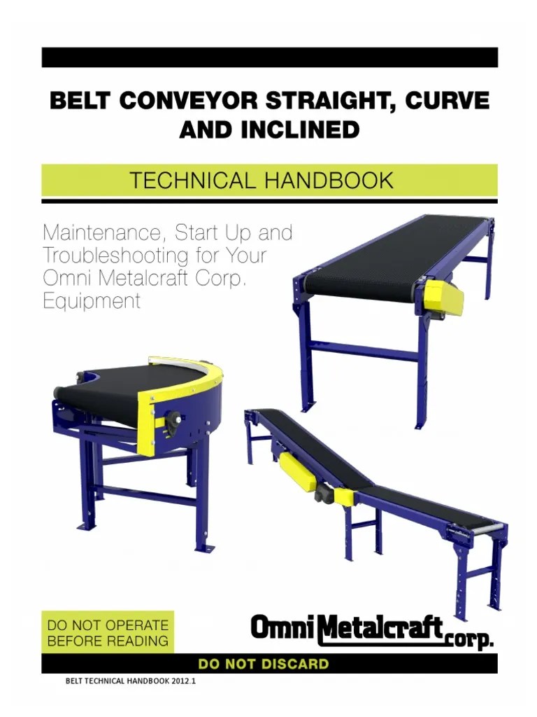 Belt Conveyor Assembly Handbook PDF Belt (Mechanical) Screw