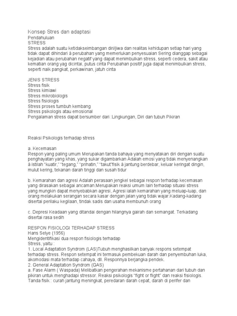 Konsep Stres Dan Adaptasi