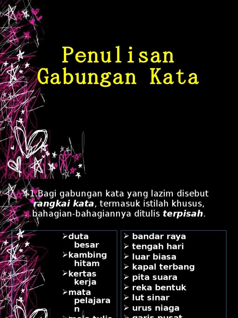 Contoh Kata Gabungan Kata
