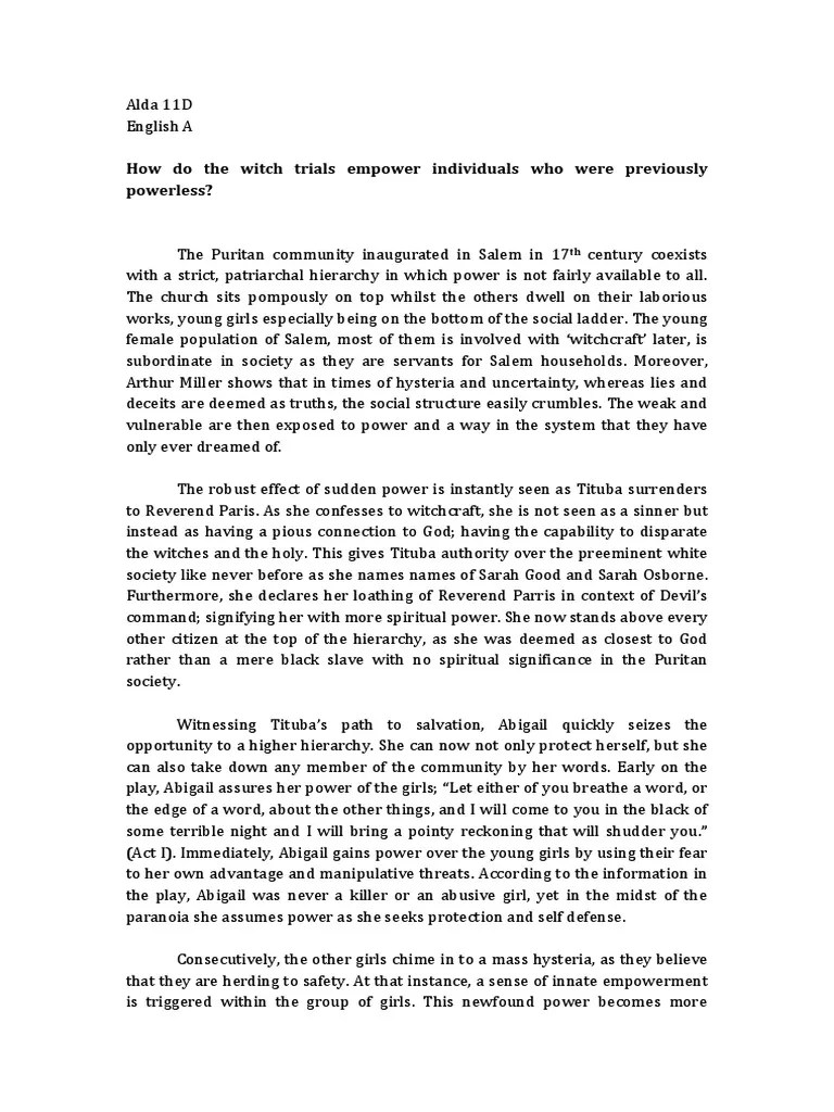 salem witch trials research paper thesis