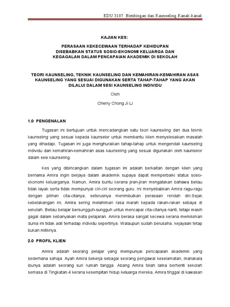 Kajian Kes Kaunseling Di Sekolah Rendah : Modaliti Seni Satu Intervensi Kepada Penolakan Klien Dalam Proses Kaunseling Oleh Mohamad Azizi Bin Anding Khairul Annuar Bin Abdul Wahab Abstrak