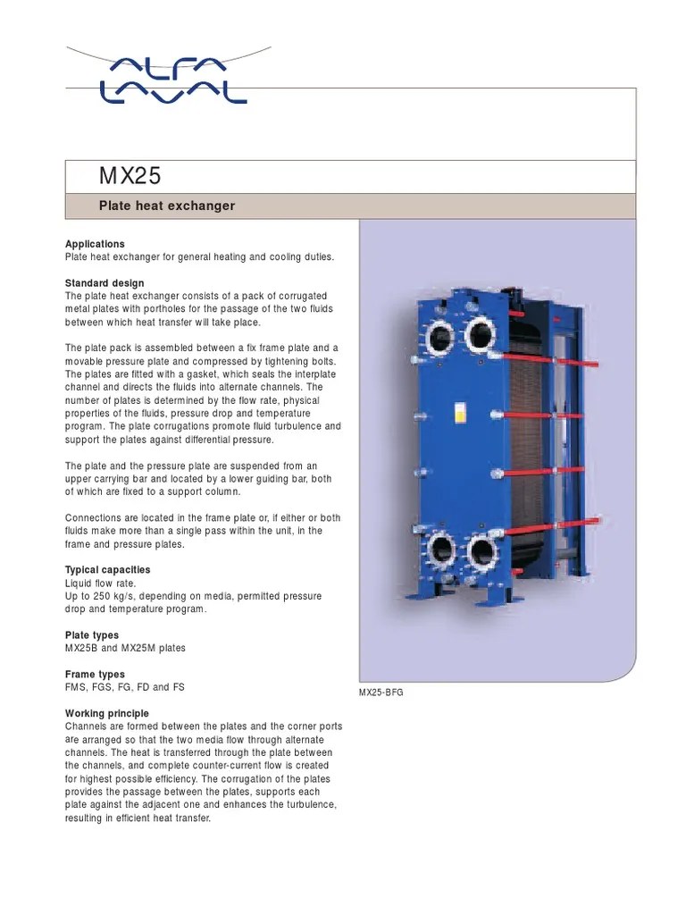 Alfa Laval Heat Exchangers PDF Heat Exchanger Pressure