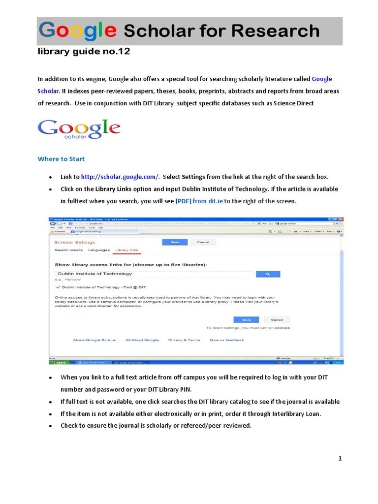 Guide How to use Google Scholar.pdf Citation World