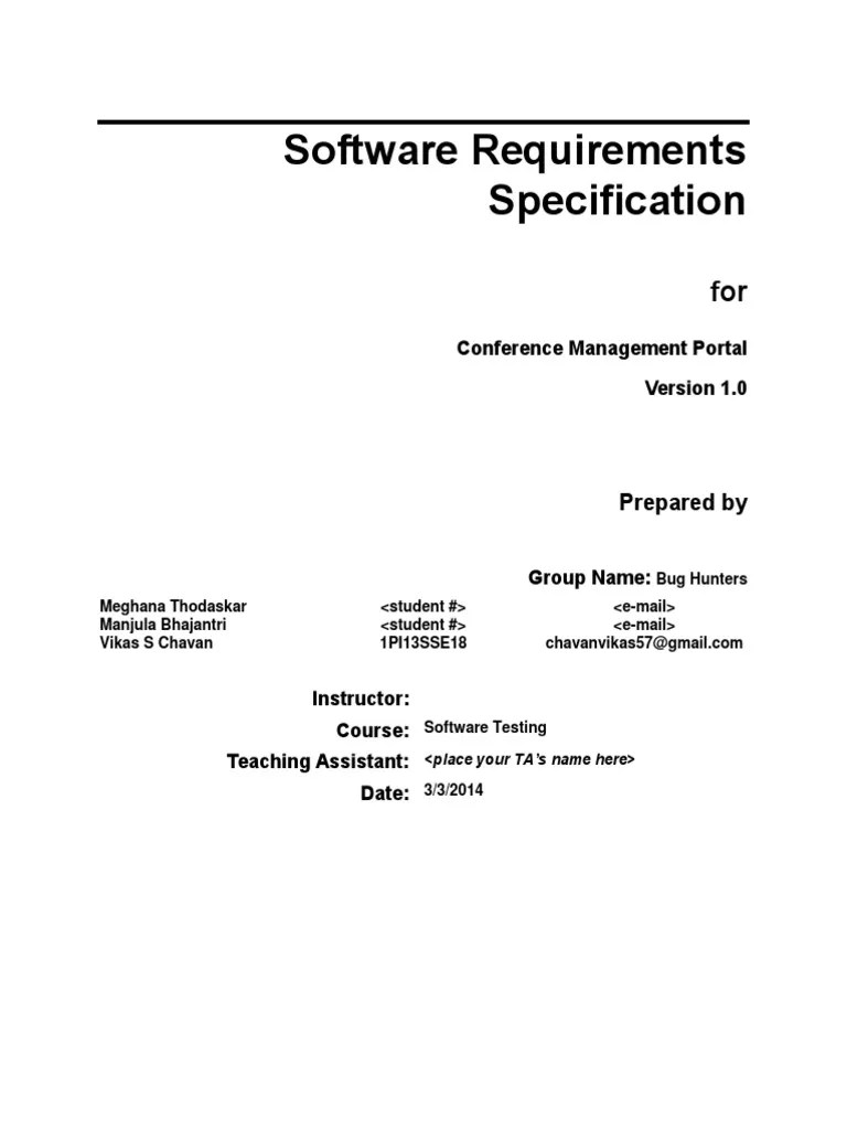 SRS Template Usability Accessibility
