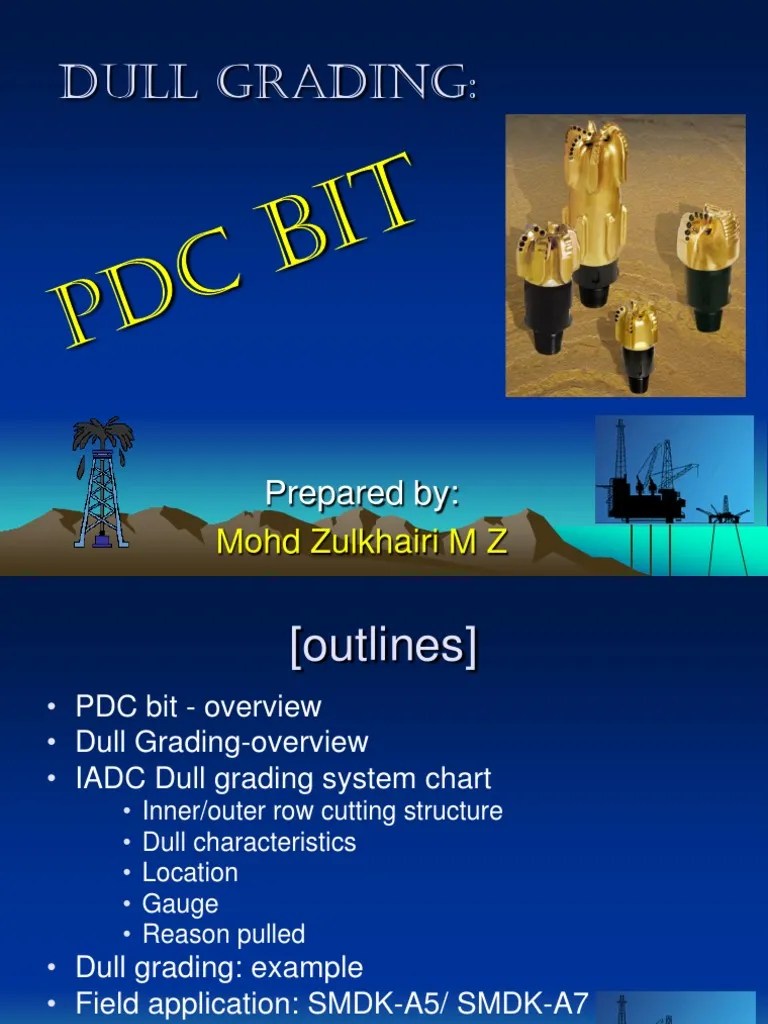 PDC Bit Dull Grading Drilling Rig Civil Engineering