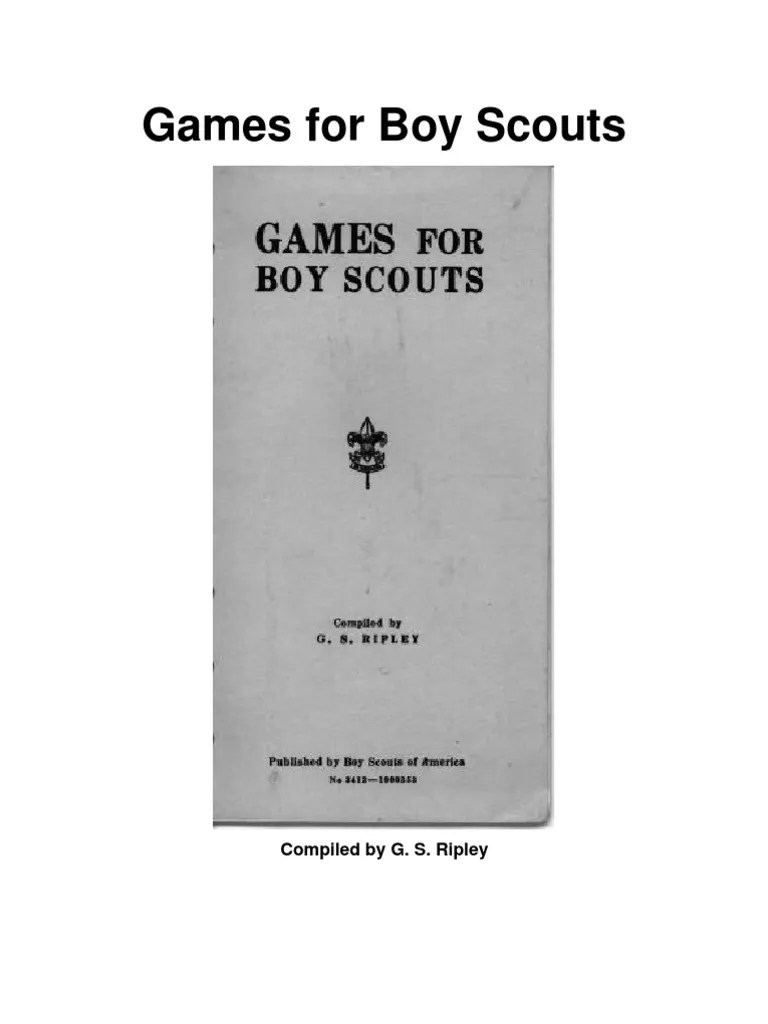 Games For Boy Scouts by G.S. Ripley PDF Softball Boy Scouts Of