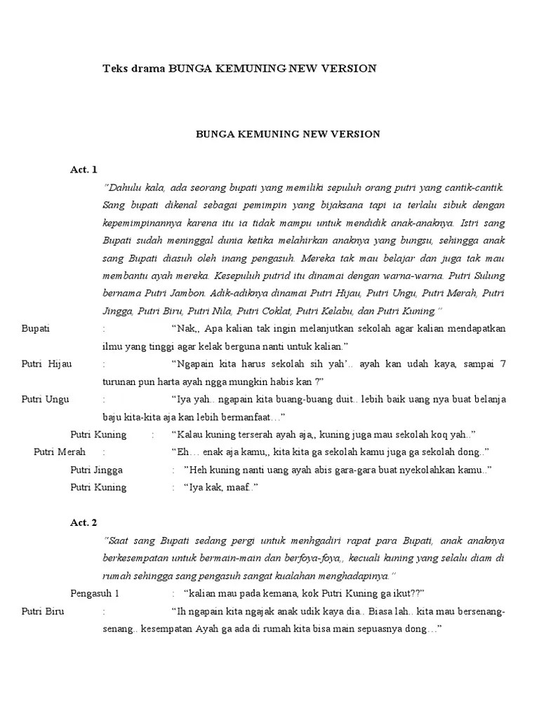 Teks Drama Bunga Kemuning New Version