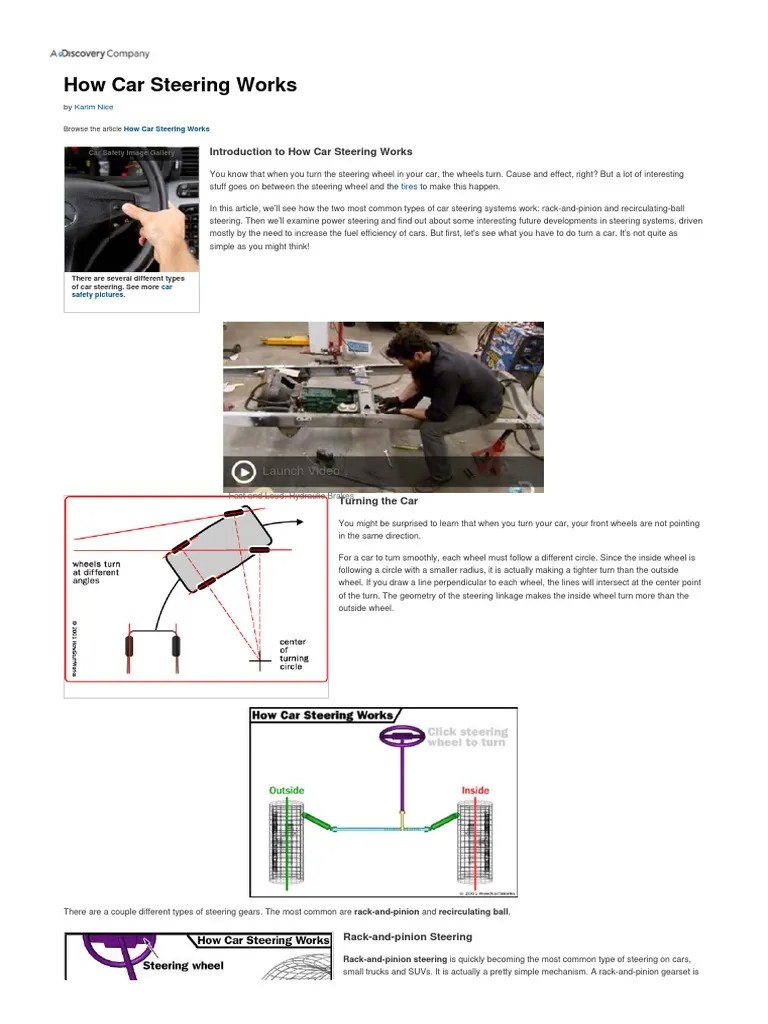 How Steering Wheel Work