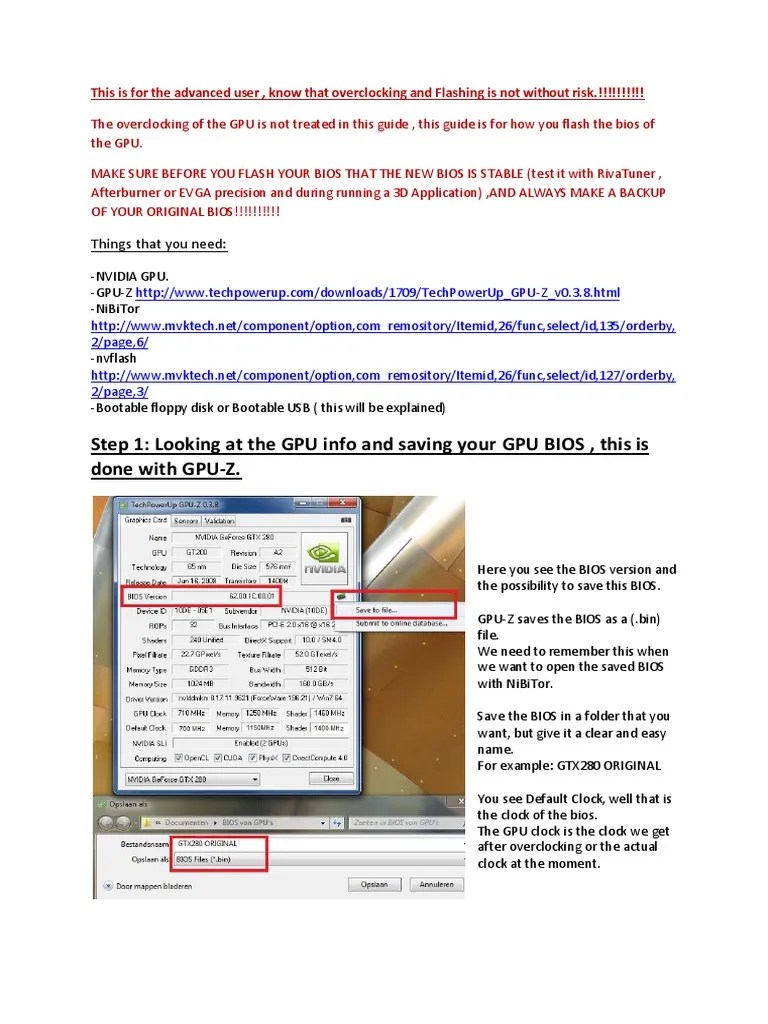 Guide Flashing Gpu Bios Bios Booting