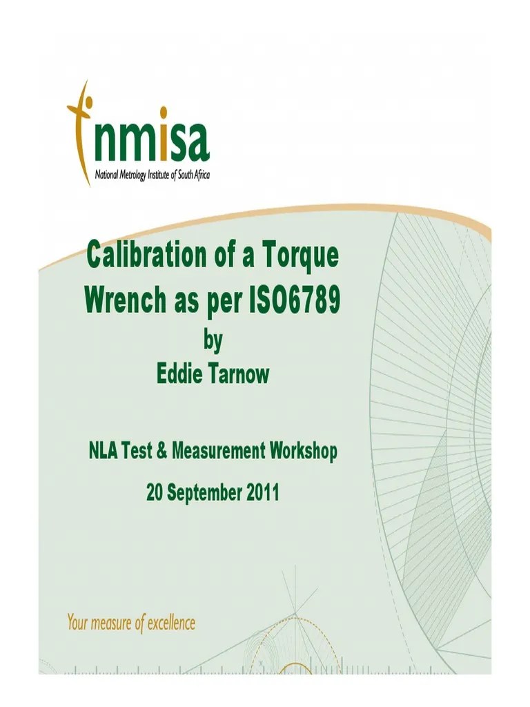 Torque Wrench Calibration Presentation PDF Uncertainty Calibration