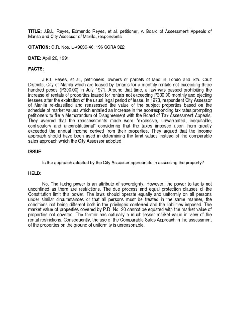 Case Digest, Reyes V Almanzor PDF
