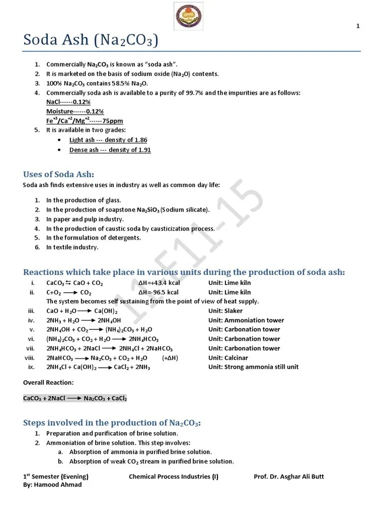 Soda Ash.docx Sodium Carbonate Chemical Substances Free 30day