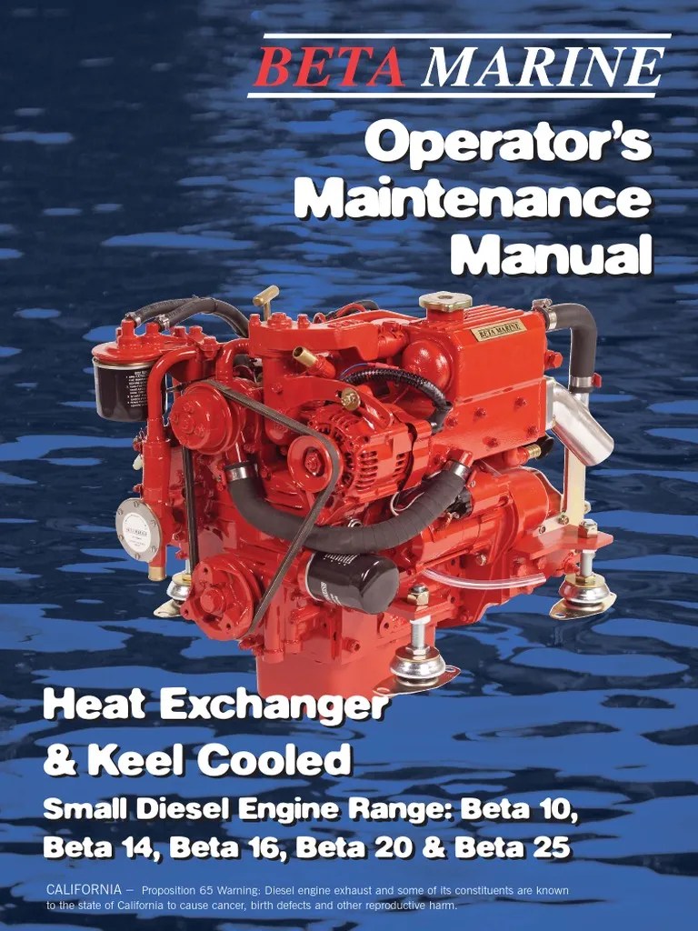 Kubota Beta Marine PDF Water Heating Motor Oil
