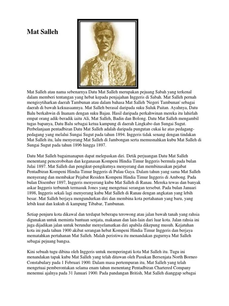 mat salleh tokoh sejarah Matt Campbell