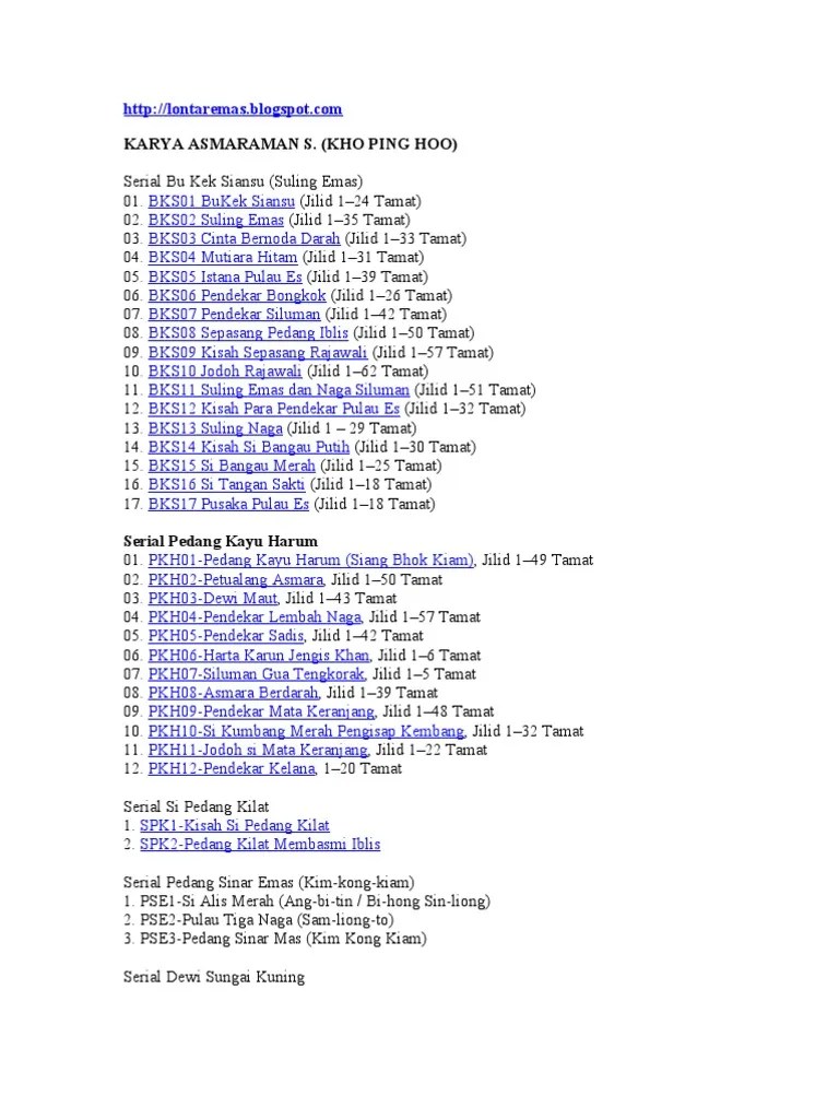 Cerita Silat Kho Ping Hoo Kang Zusi Contoh Itu