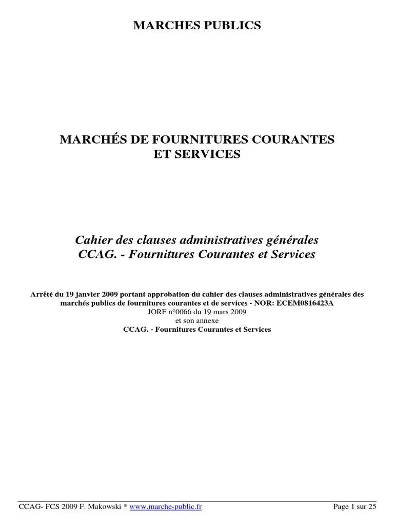 Ccag FCS 2009 PDF Convention européenne des droits de l'homme
