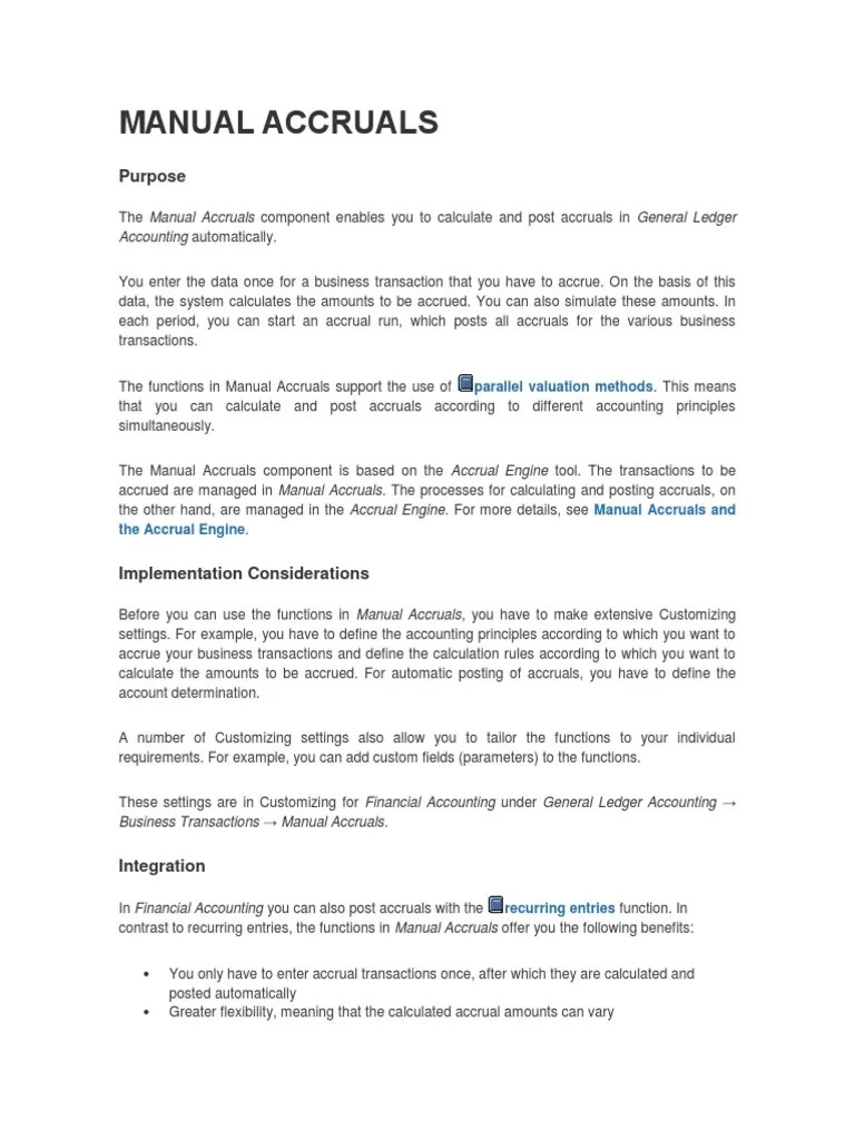 Manual Accruals Accrual Object Science)