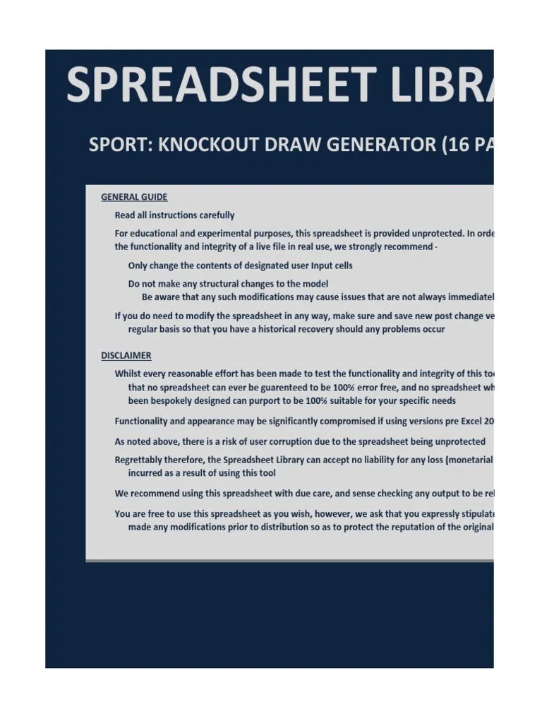 Sport++Knockout+Draw+Generator+ (16+teams) +v0 02 PDF Spreadsheet