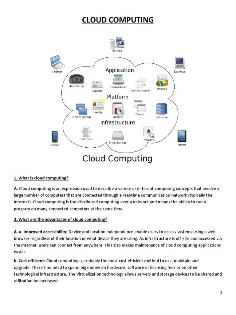 Cloud Computing Notes Cloud Computing Computing