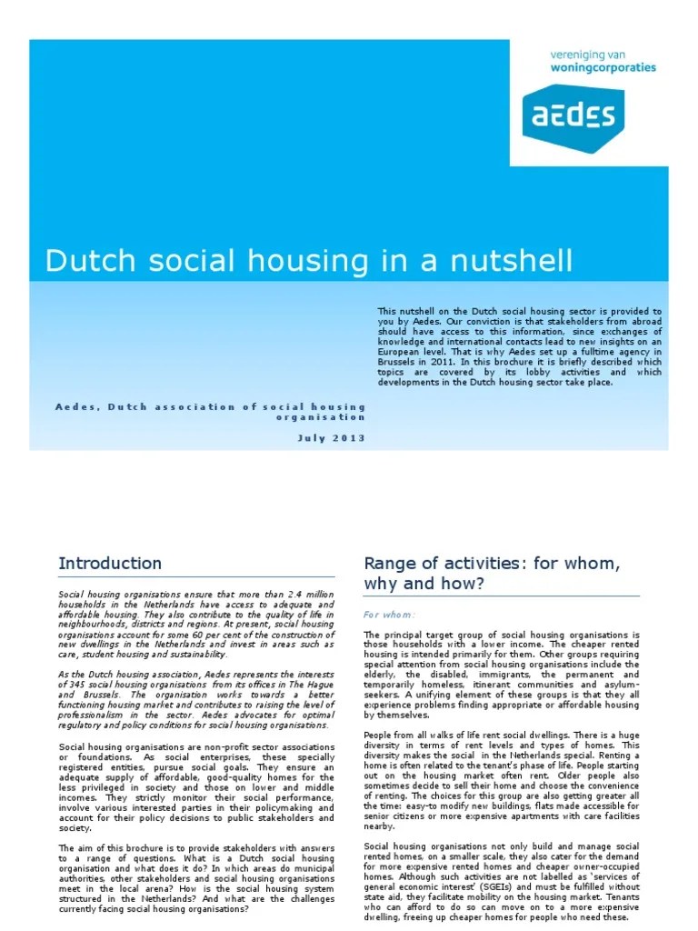 Dutch social housing Public Housing Real Estate Economics