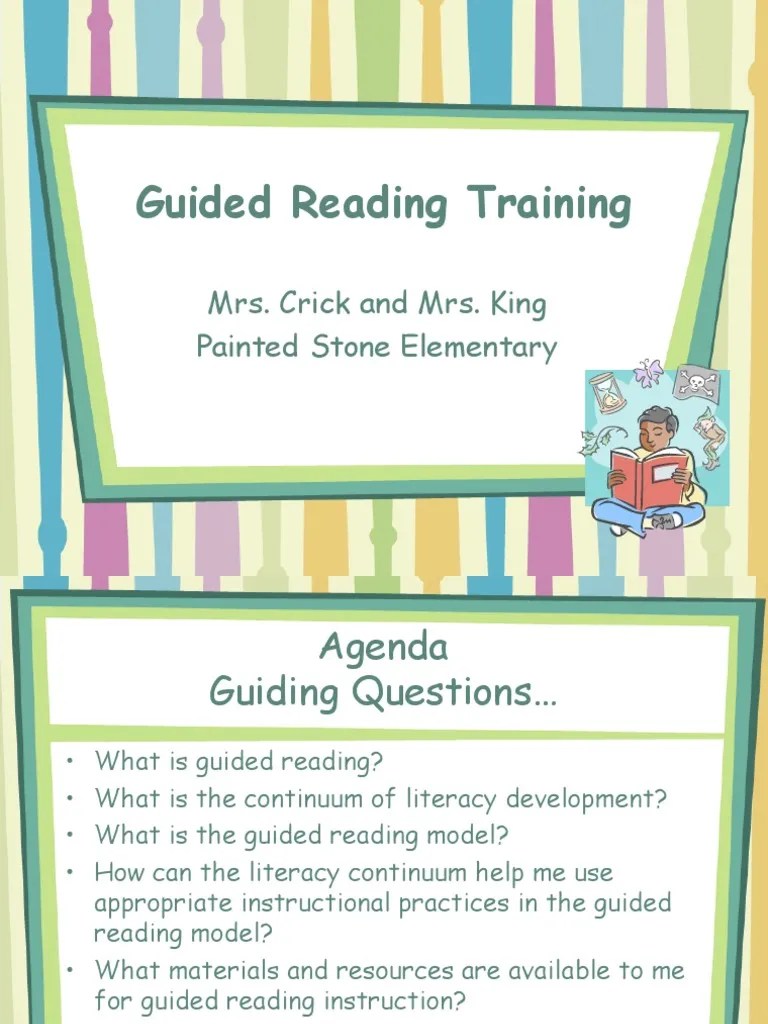 Guided Reading Training Teachers PDF Reading Comprehension