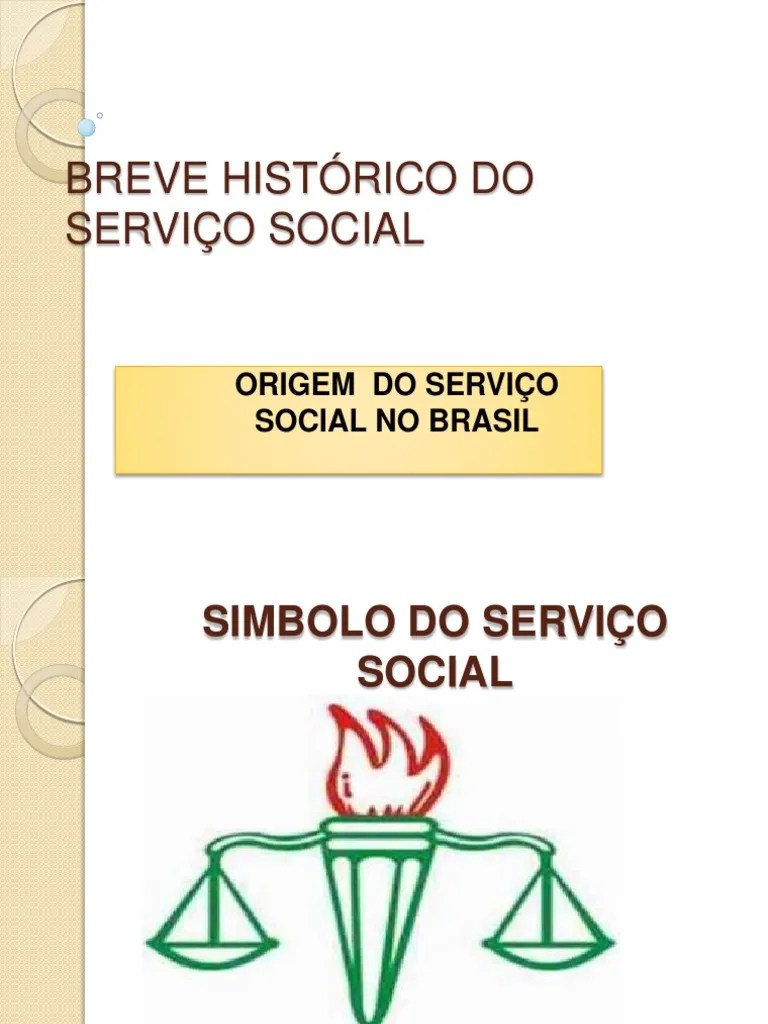 BREVE HISTÓRICO DO SERVIÇO SOCIAL