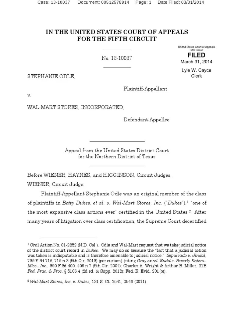 In The United States Court Of Appeals For The Fifth Circuit Filed