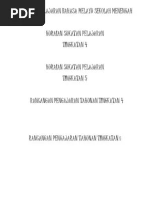 We did not find results for: Sukatan Pelajaran Bahasa Melayu Tingkatan 4