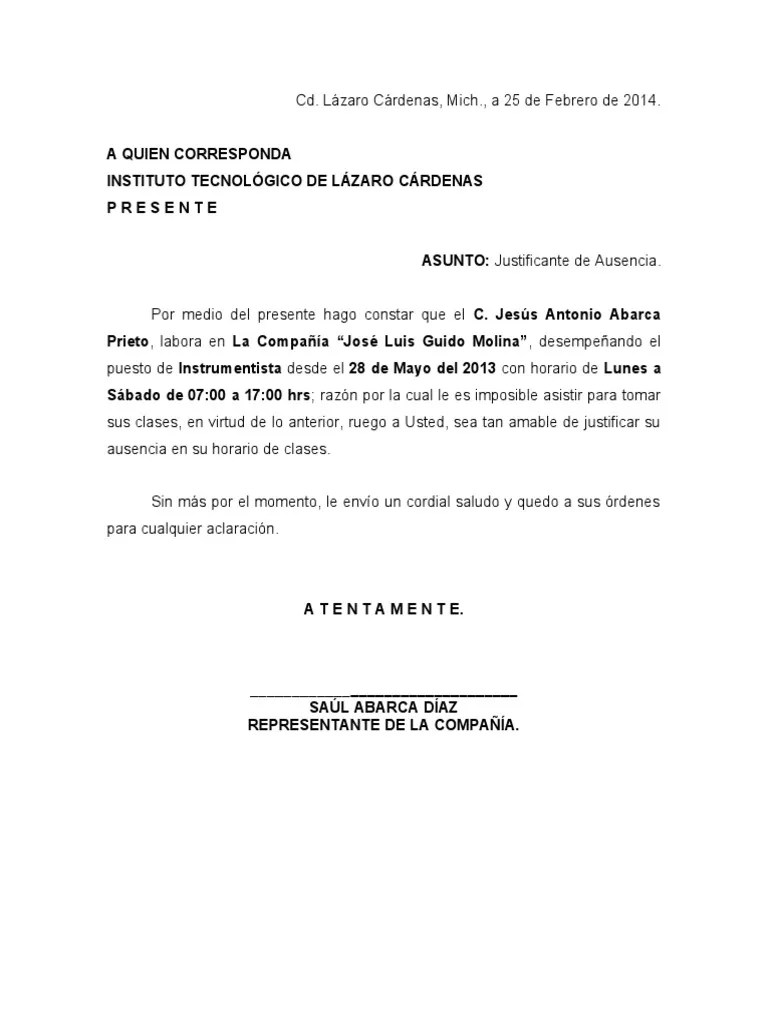 JUSTIFICANTE LABORAL