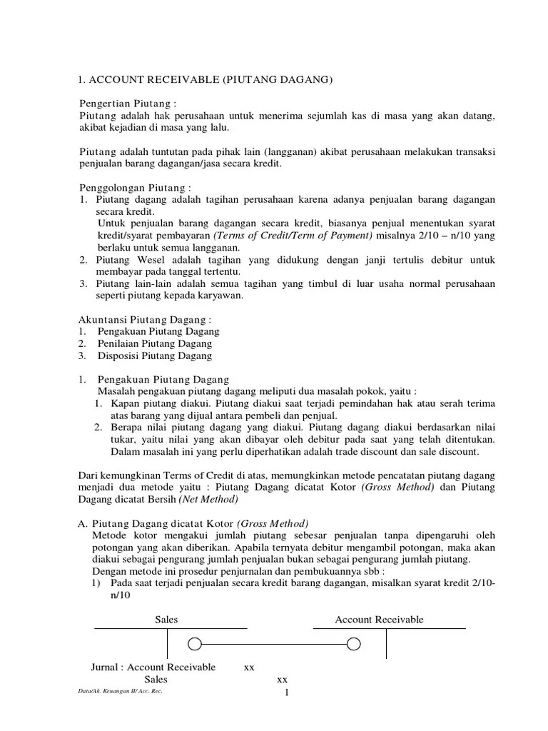 AKM-7.Piutang Dagang | PDF
