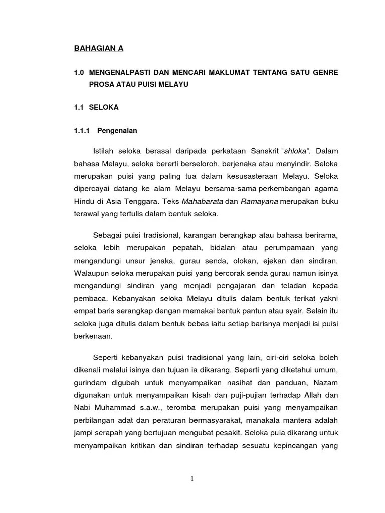 Contoh Puisi Yang Diubah Ke Prosa KT Puisi