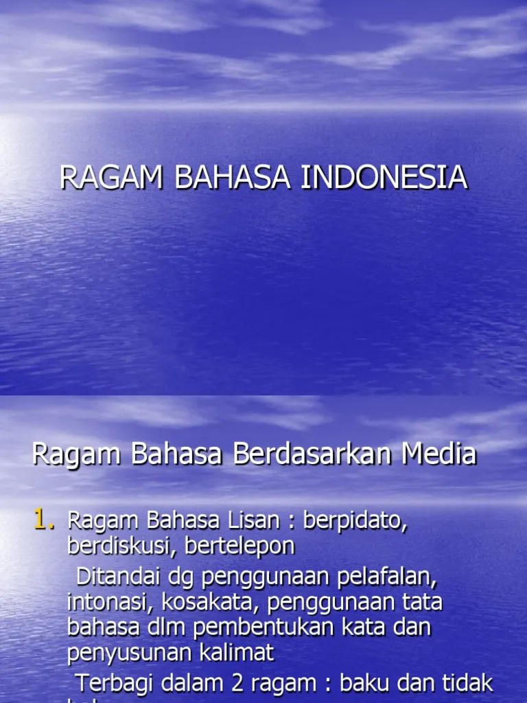 RAGAM BAHASA INDONESIA.ppt