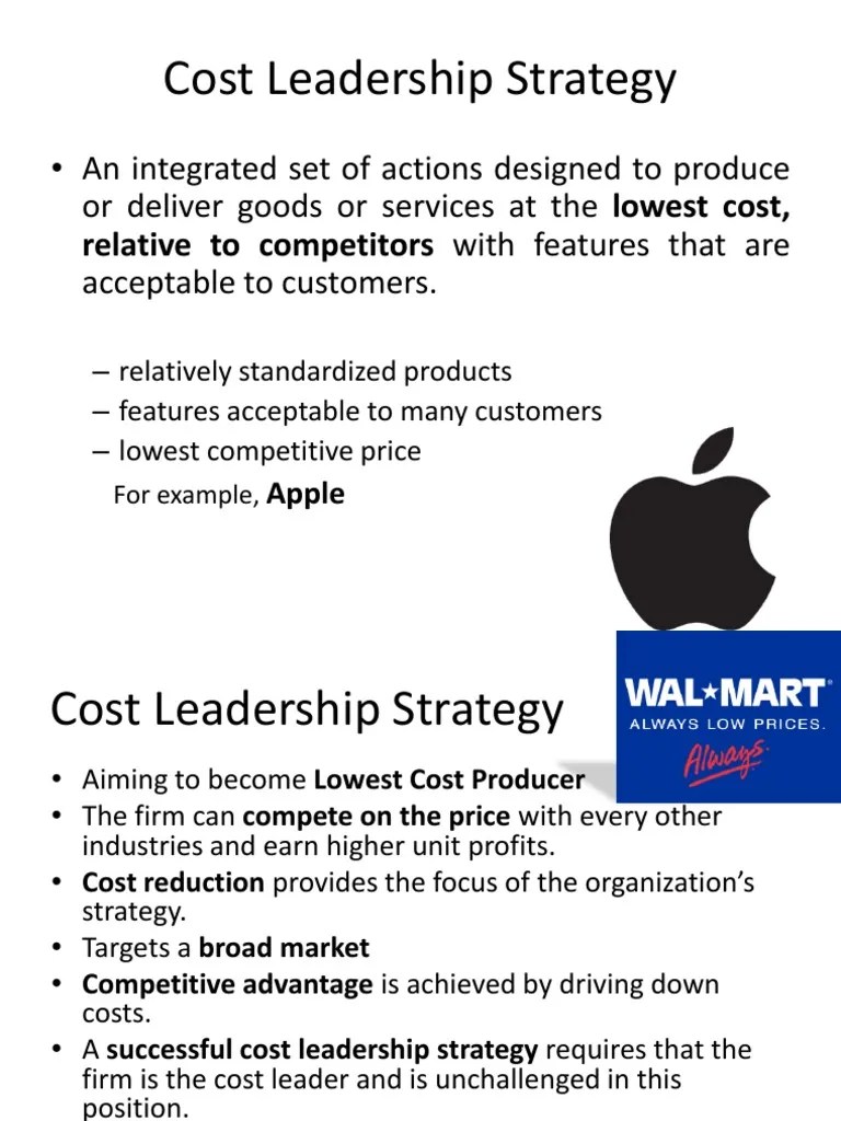 Cost Leadership Strategy Final Competition Strategic Management