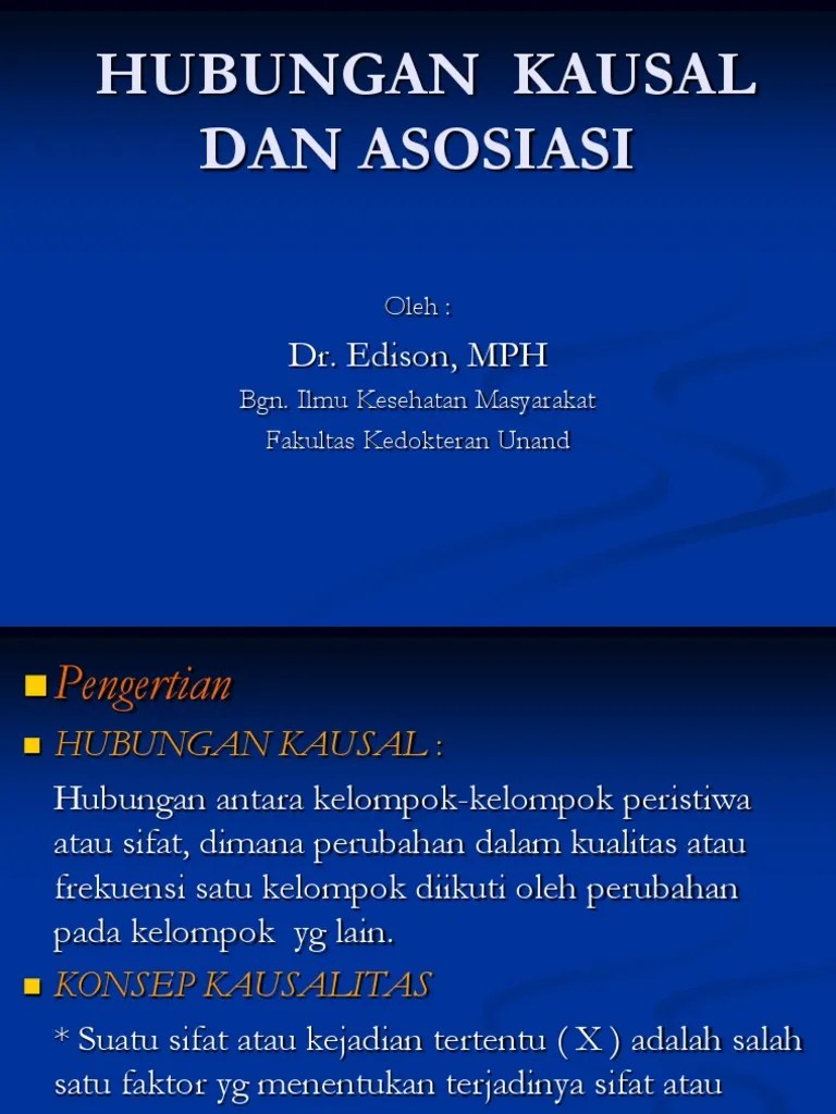 Hubungan Sebab Dan Akibat