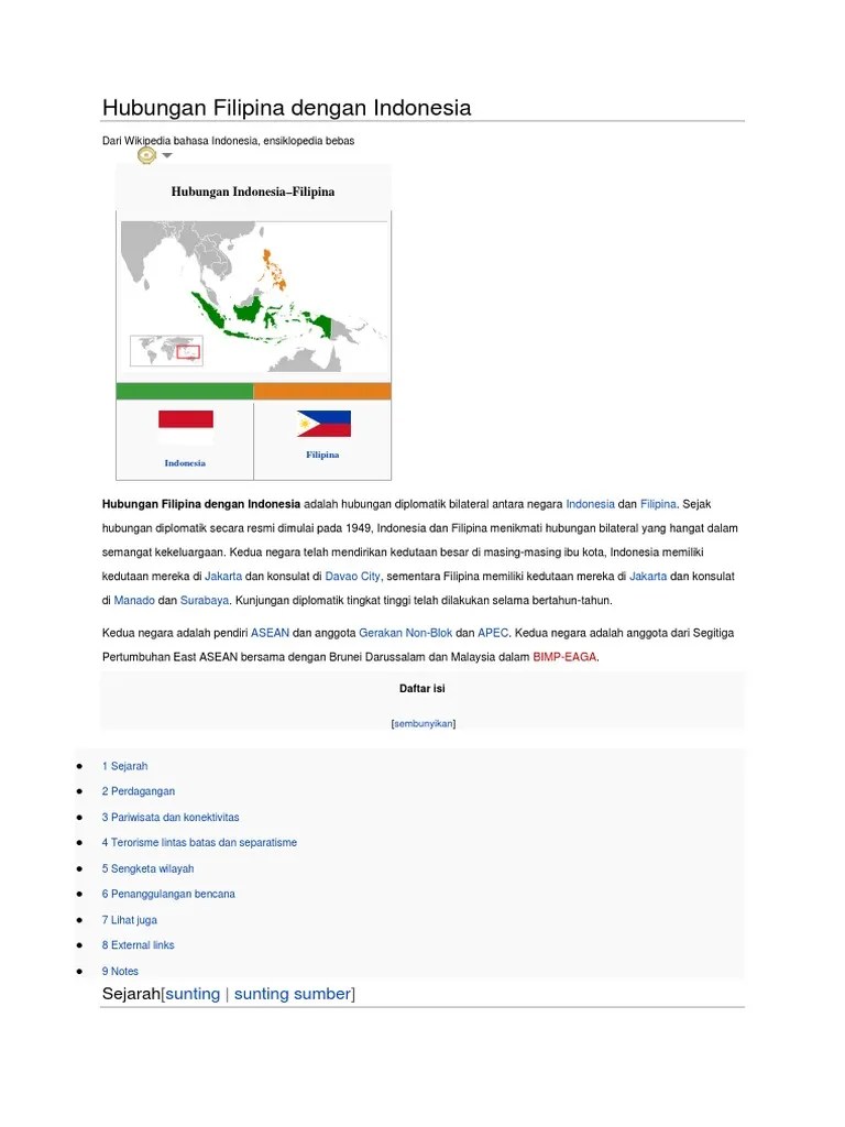 Hubungan Filipina Dengan Indonesia