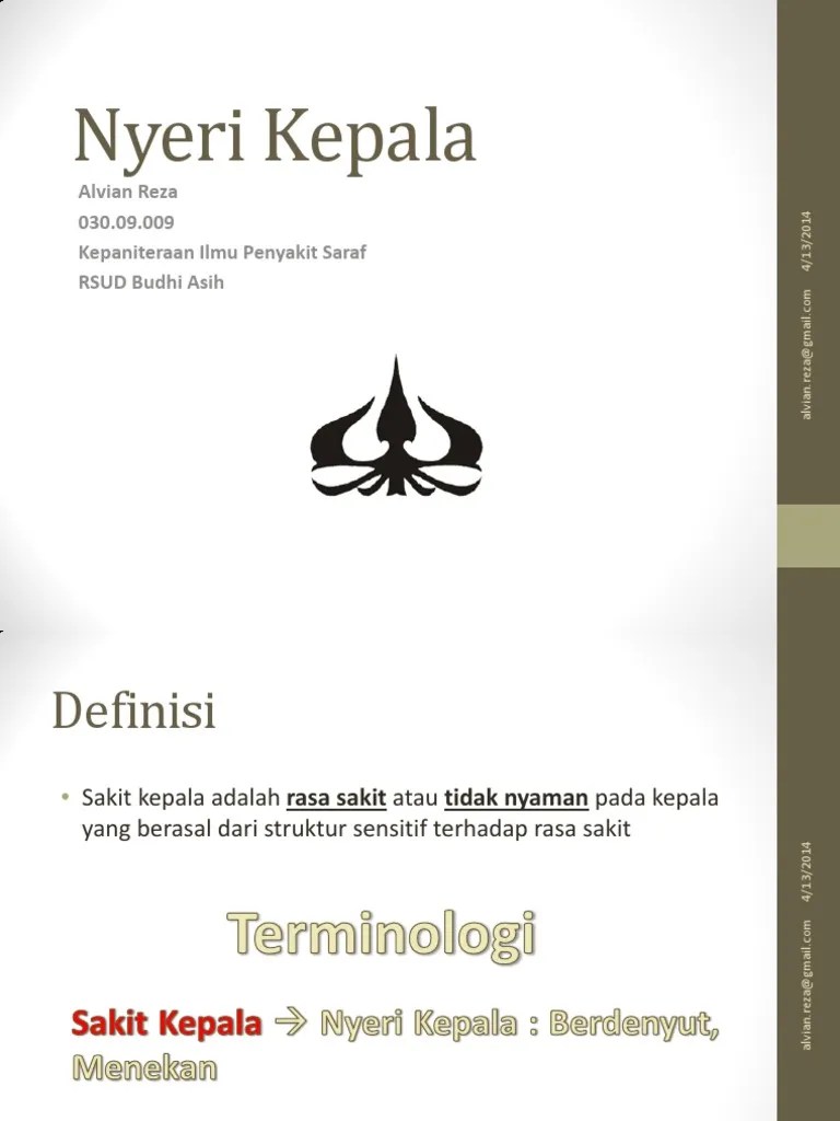 Presentasi Referat Nyeri Kepala PDF